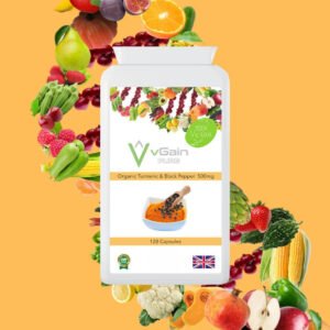 Organic Turmeric & Black Pepper — 120 Capsules
